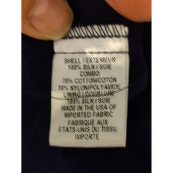 Milly of New York Y2K 100% Silk  Babydoll Layered Lace Cami Swing Top Sz 4 Navy - Picture 3 of 14